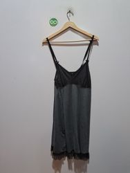 Vestito intimo nero con bordino in pizzo
