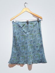 GAP Blue Paisley Print Mini Skirt