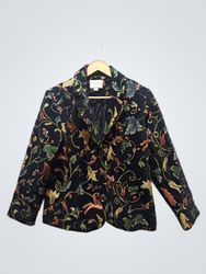 Blazer jacquard floral negro Erin London