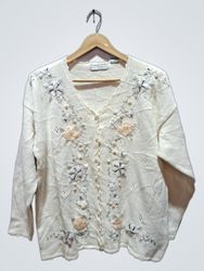 CAROLYN TAYLOR FOR BY DESIGN Embroidered Cardigan
