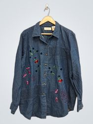 Polllie Brook Denim Embroidered Shirt