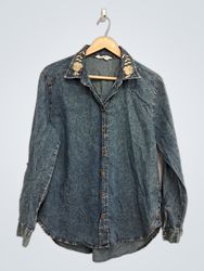 JANE + DELANCEY besticktes Jeanshemd