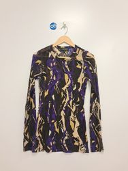 Karen Kane Damenoberteil mit abstraktem Print, Net..