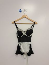 Black and White Maid Costume with Apron