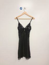 Black lace chemise