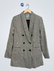 Blazer cruzado CeCe de pata de gallo