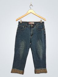 COS JEANS Women's Capri Jeans with Embellished Cuf..