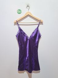 Fredericks of Hollywood Purple Satin Slip Dress
