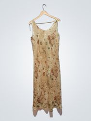 K Studio Blumenmuster ärmelloses Maxikleid