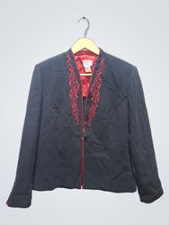 Dorby Petite Black Embroidered Jacket