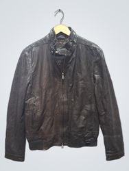 Hugo Boss Leather Bomber Jacket