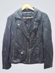 Jpym Women's Collection Faux Leather Moto Jacket
