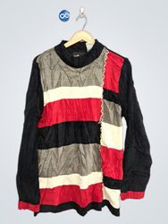 SAGE HARBOR Striped Sweater