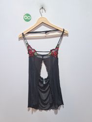 Victoria's Secret Schwarzes Babydoll-Unterwäsche m..