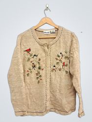 Blair Women's Bird Embroidered Cardigan