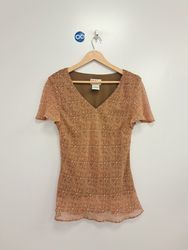 R&K Originals Blusa Feminina Marrom Estampada de M..