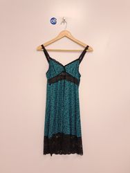 Lingerie Slip Dress with Lace Trim