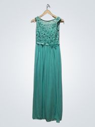 Teal Lace Maxi Dress