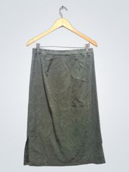 David Hollis Women's Green Midi Skirt