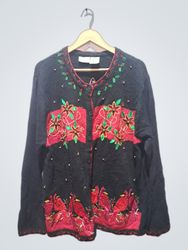 White Stag Women's Plus Black Cardinal & Floral Em..