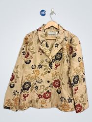 Alfred Dunner Petite Blazer con stampa floreale