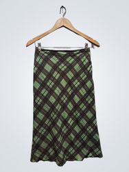 X-girl Plaid Midi Skirt
