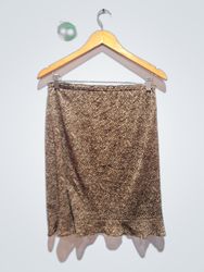 Brown Patterned Skirt