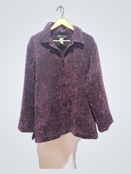 SAGE HARBOR Women's Paisley Print Button Front Jac..