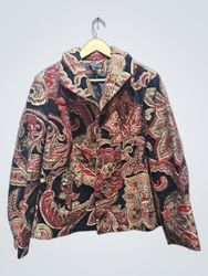 Collection by Harve Benard Paisley Brocade Blazer