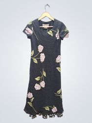 Jessica Howard Black Floral Print Dress