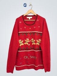 Jolly Sweaters Red Gingerbread Man "Oh, Snag!" Wei..