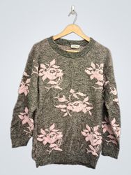 Arielle Damen Pullover mit Blumenmuster