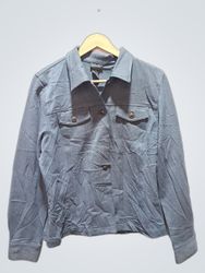 Rafaella Women's Blaue Button-Up-Jacke