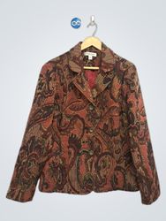 Coldwater Creek Paisley Pattern Blazer