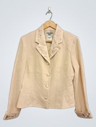 Plaza South Petite Embroidered Blazer