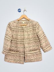 Coldwater Creek Textured Geometric Jacket