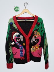 33 degrees Christmas Flamingo Ugly Sweater