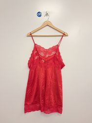 Robe-chemise à bretelles avec bordure en dentelle ..