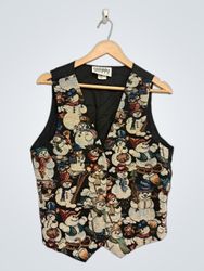 Snowman Print Vest