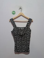Ann Taylor Black Polka Dot Tank Top