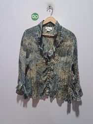 Dressbarn Printed Long-Sleeve Blouse