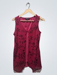 Lily Morgan Sleeveless V-Neck Floral Print Top