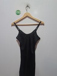 Schwarzes Slip-Kleid