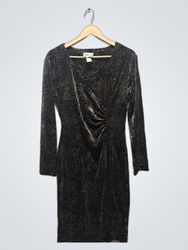 Robbie Bee Snake Print Velvet Dress