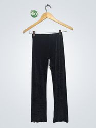 Pantaloni a zampa d'elefante in velluto nero