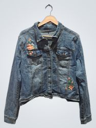 ESQUALO Jeans Embroidered Denim Jacket