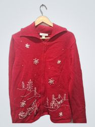 Pull-over de Noël rouge pour femme Dressbarn