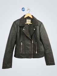 Marilyn & Me Kunstleder-Motorradjacke mit Sherpa-K..