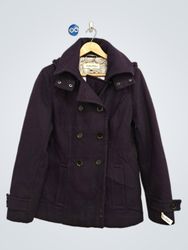 Calvin Klein Women's Purple Double Breasted Hooded..