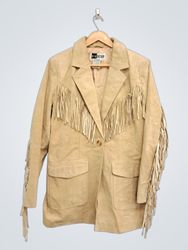 Together! Suede Fringe Western Jacket
